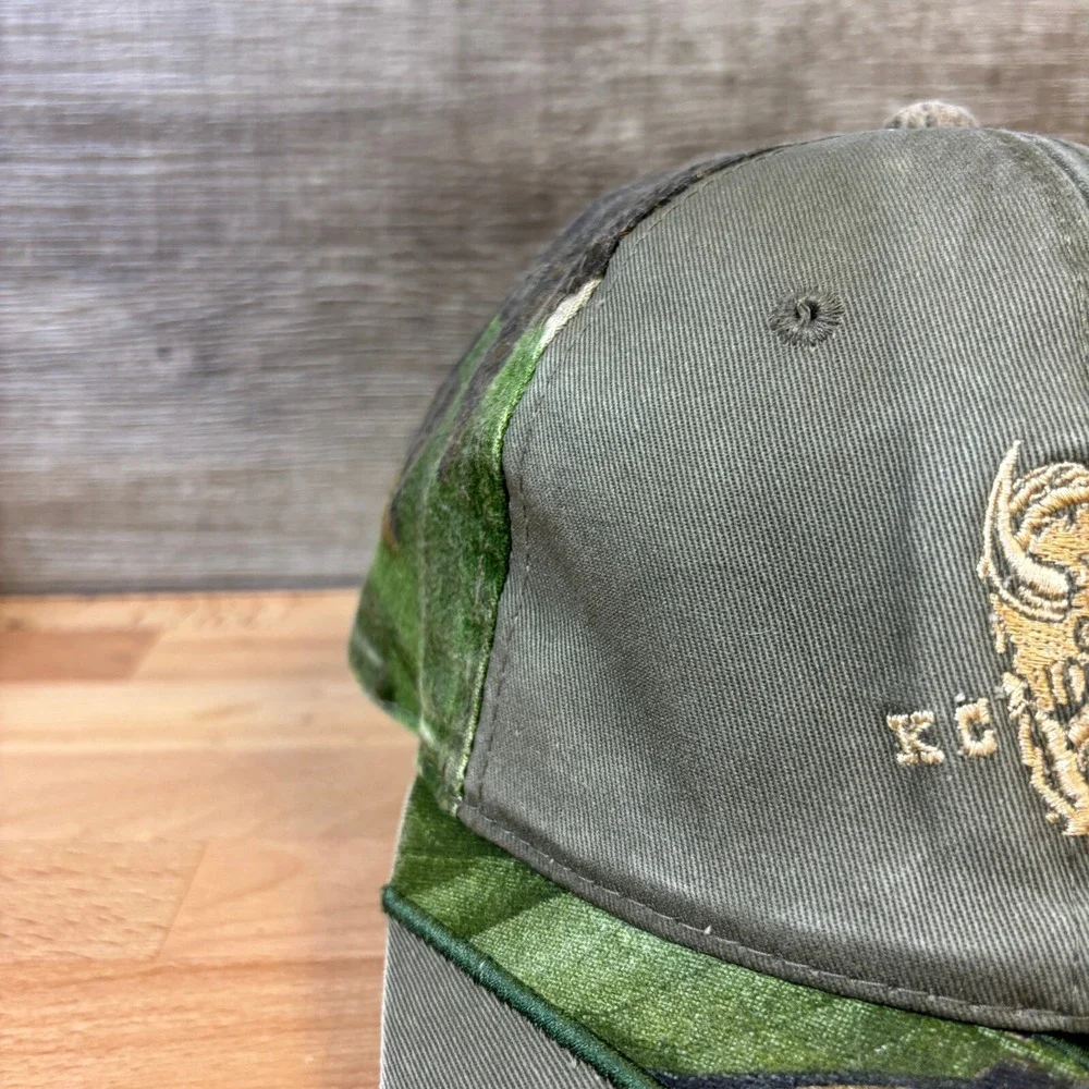 Kansas City Coutry Club Hat Cap Strap Back Brown Green Camo Outdoors‎ Adjustable